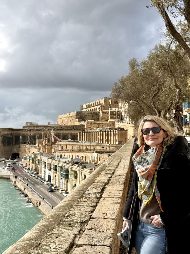Ana Mladina Puljak exploring Valletta during a Platform21 Erasmus+ invited expert visit to Savio College Malta